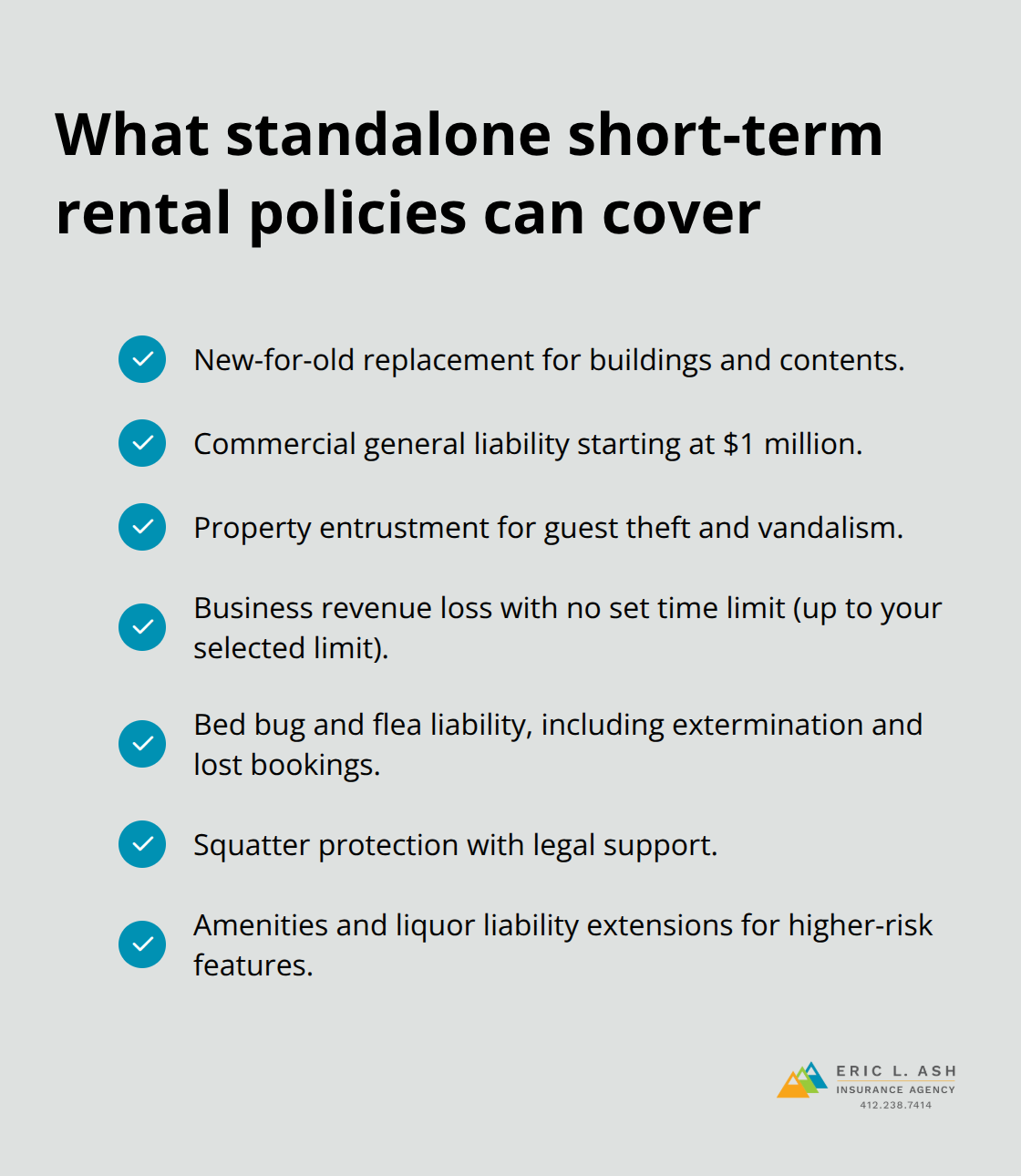 Key coverages in standalone short-term rental insurance for Pennsylvania Airbnb hosts - Airbnb host insurance policy