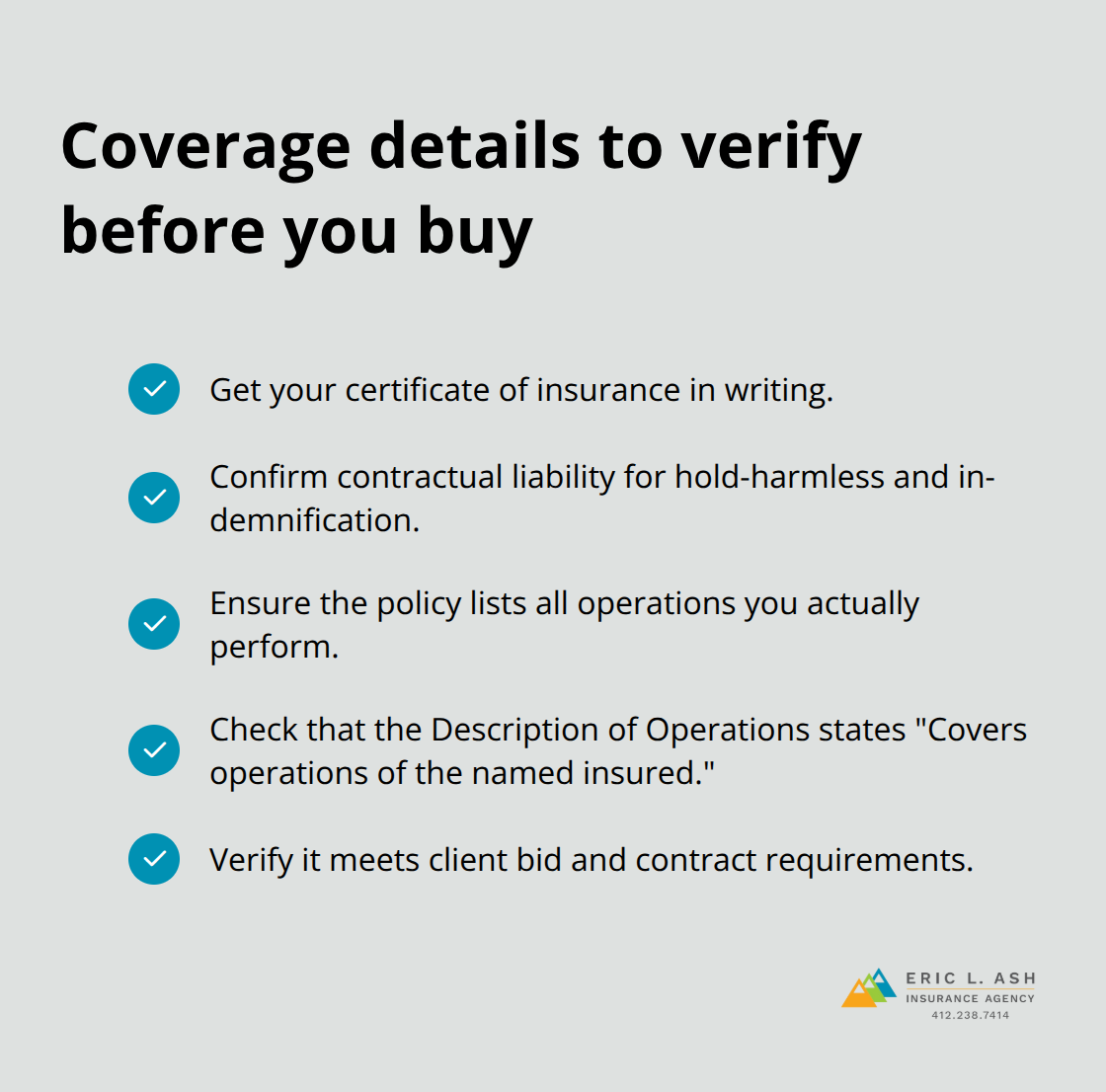 Key policy details contractors should confirm - contractor general liability insurance